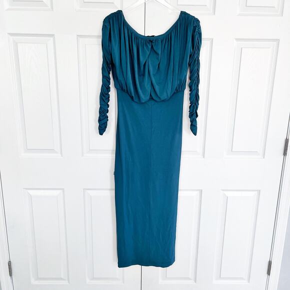 TOVE Riley Ruched Jersey Midi Dress - Picture 8 of 8